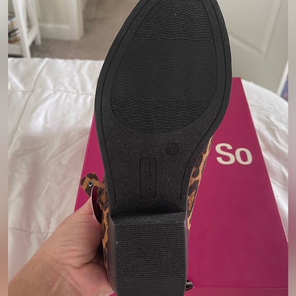 NEW Kohl’s SO Brand Ankle Women Bootie ANGELFISH Size 7 Leopard - Memory Foam - Picture 3 of 5